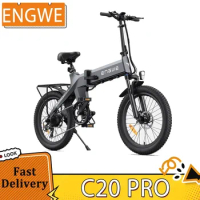 New ENGWE C20 Pro Folding Electric Bicycle 20*3.0 Inch Fat Tires 250W Brushless Motor 36V 19.2Ah Bat