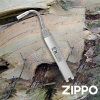 【Zippo】充氣型彈性可彎式多功能點火槍-銀色 禮盒裝(點火槍)