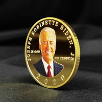 【拜登彩印款】2020美國新總統紀念章 鍍金鍍銀硬幣金屬工藝品