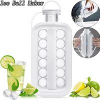 Portable Folding Curling 2-in-1 Large Capacity Ice Ice Hockey Mold Home Travel Silicone Ice Tray Can Hold 17 Ice Balls