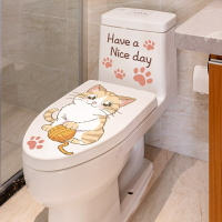 個性馬桶蓋裝飾貼紙卡通貓咪可愛網紅馬桶貼搞笑防水坐便貼畫全貼