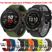 For Garmin Epix Pro Gen 2 Standard / Sapphire 51mm 47mm Fenix 7X Pro 6X Pro 5X Plus Watch Band Quickfit 26mm 22mm Silicone Strap