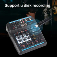 1 Set Good ABS Wide Application Mini Audio DJ Mixer Sound Board Console System for Party USB Audio Mixer Audio DJ Console