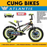 Sepeda Anak Laki BMX 12 16 18 inch ATLANTIS SPARTA NEW musik dan lampu 12 Inch Black Yellow