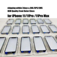 50PCS Front Outer Touch Screen LCD Glass Lens Replacement for iPhone 12 Mini 11 Pro Max with OCA Sticker