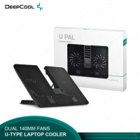 DeepCool Adjustable U-shaped Laptop Cooling Pads with USB 3.0 Dual 140mm Silent Fans Notebook Cooler UPAL