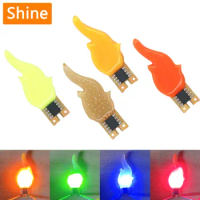 LED COB Flash Light Candles DC3V Edison Flame LED Filament 2200K Red Green Blue Pink Birthday Home Decorative Accessories DIY