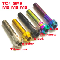 1pc Titanium Bolt M5 M6 M8 Inner Torx cap Head colourful Ti Bolts Screw for Bicycle Motor Modify Dropshipping