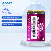 EAGET S350 mSATA SSD 128G 512G 2TB 550MB/s Internal Solid State Drive TLC Chip Control SSD mSATA III Drive for Desktop Laptop