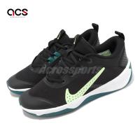 Nike 排球鞋 Omni Multi-Court GS 大童鞋 女鞋 黑 綠 室內運動鞋 羽桌球 DM9027-003