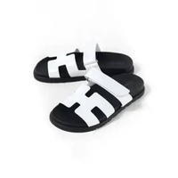 Sandal HERMES CHYPRE BLACK WHITE SANDAL 100% ORIGINAL 40