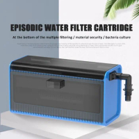 Fish Tank Filter Aquarium Trickle Box Drawer Type Small Water Exchange Hanging Filter Box Matched with Filtering Materials