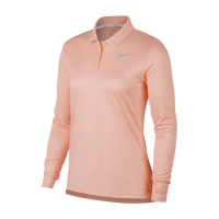 【NIKE GOLF】Nike Golf 女 運動休閒長袖POLO衫/高爾夫球衫 粉 929536-646