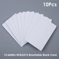 10Pcs NFC Card Set 13.56MHz NTAG215 Rewritable Blank PVC Blank NFC Game Proximity Card For Amiibo NFC Enabled Phone Devices