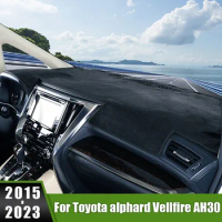 For Toyota Alphard Vellfire AH30 2015-2019 2020 2021 2022 2023 Car Dashboard Cover Anti-UV Case Sun Shade Mats Avoid Light Pads
