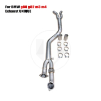 UNIQUE mid pipe For Bmw g80 g82 m3 m4 Equal length 101 single tube Equal Length SS304 exhaust mid X-pipe