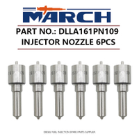 หัวฉีดน้ำมันดีเซล 6 ชิ้น รุ่น DLLA161PN109 สำหรับ ISUZU 6HE1 6HH1 6D15 105118-5702 105118-5150