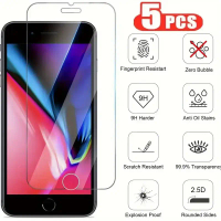 Kính Cường Lực Cao Cấp 5 Miếng Cho iPhone 7 8 6 6s Plus Miếng Dán Màn Hình Cho SE 2020 2022