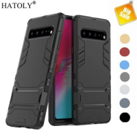 For Samsung Galaxy S10 5G Case For Samsung S10 5G Cover Rubber Shell Shockproof Dual Layer Armor Stand Bumper Phone Case S10 5G