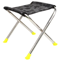 Stainless Steel Folding Chair Folding Stool Pony Zha Portable Outdoor Camping Fishing Chair Household Stool