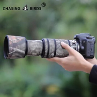 CHASING BIRDS camouflage lens coat for CANON RF 100 400mm F5.6-8 IS USM waterproof and rainproof elasticity len protective cover