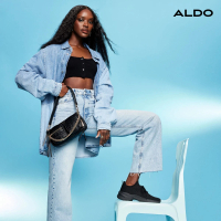 【ALDO】ALLDAY-率性潮感織布綁帶休閒鞋-女鞋(黑色)