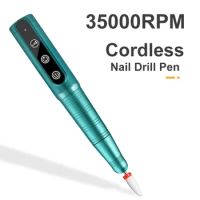 35000 RPM Nail Drill Machine Cordless Nail Drill Pen for Nails Pedicure Portable Electric Nail File Cutter manicure for Salon