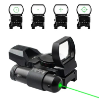 Red Dot Sight Holographic Reflex Sight 4 Reticle Optics Red and Green Illuminated Collimator Sight Hunting Scopes