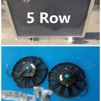 HOT SELLING 56MM 5 Row Aluminum Radiator + Fan*2 For MITSUBISHI Starion 2.0 Turbo Manual MT New