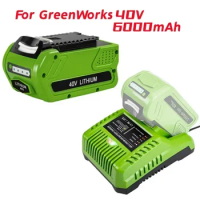 6.0Ah 40V 29472 Lithium Battery Replacement for GreenWorks 40V G-MAX Li-ion Battery 29462 2901319 Power Tools 24282 24252 21332