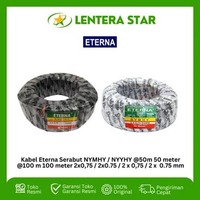 Kabel Eterna Serabut NYMHY / NYYHY @50m 50 meter @100 m 100 meter 2x0,75/2x0.75 /2 x 0,75/2x 0.75 mm