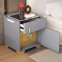床頭櫃保險櫃簡約現代多功能臥室無線收納充電保險箱