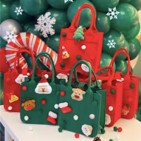 Fashion 3D Christmas Handbags Women's Retro Shopping Tote School Bag Casual Female Lady Subaxillary Bags Student Kid Gift