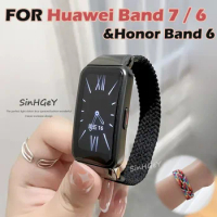 Soft Nylon Strap for Huawei Band 7 / 6 Strap Honor Band 6 Strap Soft Nylon Velcro Replacement Wristband for Huawei Band 6 New