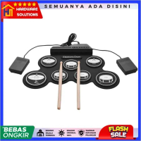 STOK TERBATAS - ELECTRONIC DIGITAL DRUM KIT 7 PADS FOLDING USB POWER - G3003
