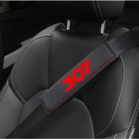 For Peugeot 206 308 307 207 208 3008 407 508 2008 RCZ Top leather material automotive seat belt cover shoulder protector