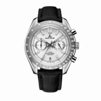 Reef Tiger Classic Serier RGA3033 Men Sport Watches with Nylon Strap Luminous Chronograph Quartz Watch