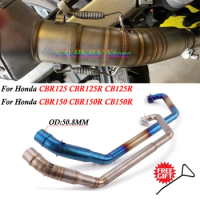 Slip On For Honda CBR125 CBR125R CB125R CBR150 CBR150R CB150R 2010-2016 Motorcycle Exhaust Escape Modified Front Mid Link Pipe