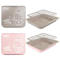 【學廚CHEF MADE】Hello Kitty 9.5吋不沾烤盤(附烤架)兩色任選(氣炸烤箱專用)