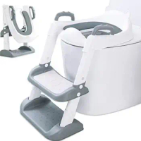 Adjustable Toddler Potty Training Seat With Ladder Non-Slip Pad Step Stool Toilet Seat Urinal Chair For Boys Girls Birthday Gift