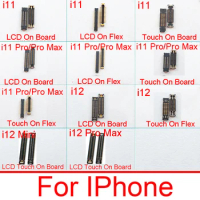 FPC Connector For iPhone 12 mini 12 11 Pro Max Lcd Digitizer 3D Touch Screen Connector Clip On Motherboard Flex Cable