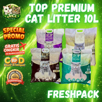 Top Premium Cat Litter 10L – Pasir Kucing Gumpal Anti Bau Bentonite Clumping