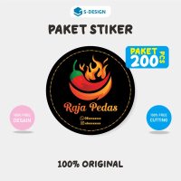 STIKER PAKET 200PCS / STIKER LABEL / STIKER CUSTOM /STIKER KEMASAN / STIKER BOX / CETAK STIKER / STI