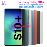 Samsung Galaxy S10+ G975U1 128G/512G/1TB ROM S10 Plus Snapdragon 855 Octa Core 6.4" 16MP 8GB/12GB RAM LTE Original Cell Phone
