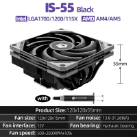 [Trend]ID-COOLING IS-55 5Heat CPU Cooler Down Pressure Air Cooling Radiator For LGA1200/1700/115X AM