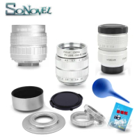 Silver FUJIAN 35mm F1.7 CCTV Movie Lens+25mm f1.4 TV Lens+50mm f1.4 TV Lens for Panasonic Olympus Mi