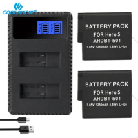Battery For Gopro Hero 5 Black Battery Charger 1250mah For Gopro Hero 5 Hero 6 Hero 7 Batteries Action camera accessories