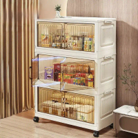 Plastic Storage Cabinet, Plastic Cabinet 40-80cm, Storage Cabinet with Wheels, Foldable, Strong and 
