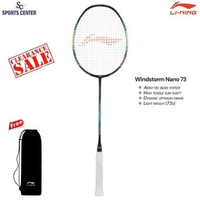 New Raket Badminton Lining Windstorm Nano 73 Black hitam -