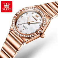 OLEVS 9975 Quartz Fashion Watch Gift Round-dial Stainless Steel Watchband